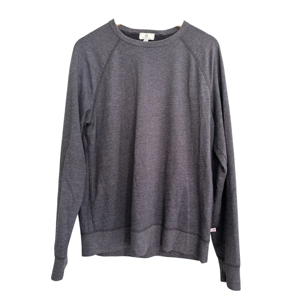 AG Adriano Goldschmied Mens Small Gray Long Sleeve Crew Neck‎ Sweatshirt